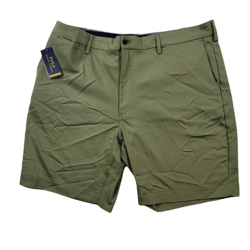 Polo Ralph Lauren Chino Shorts Mens 42  Army Olive Slim Fit Performance $138 NEW